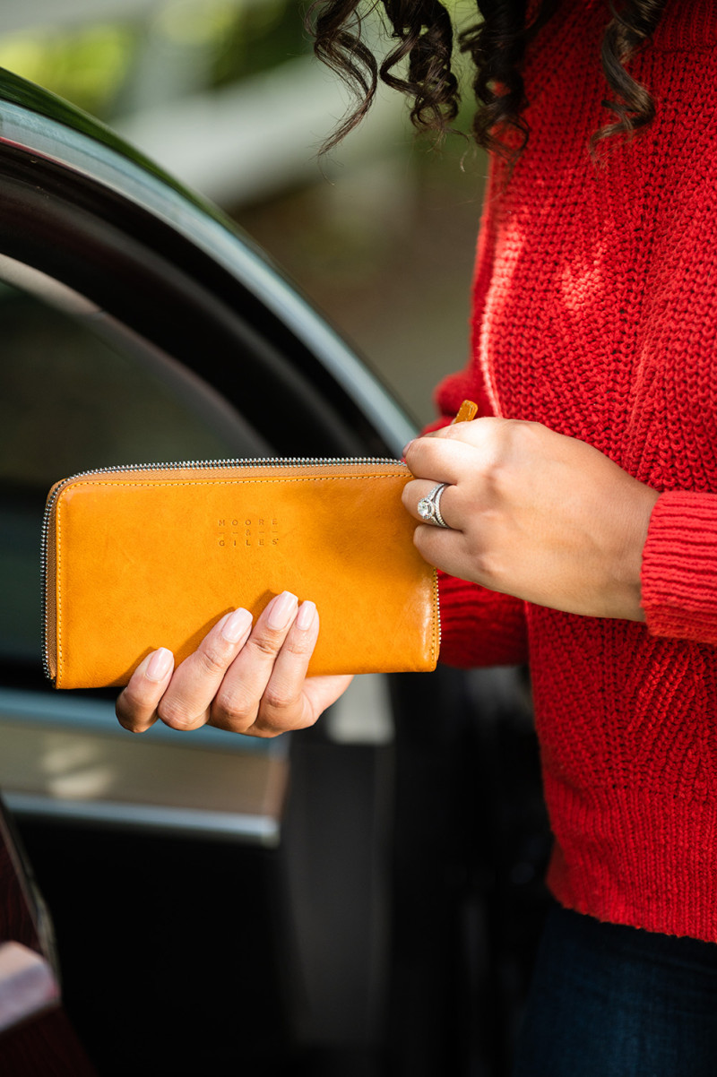 Leather Zip Wallet - Moore & Giles